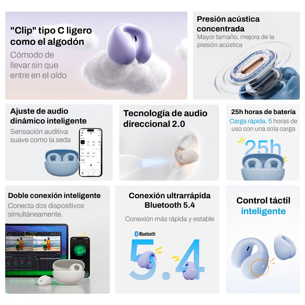 Combo Qcy Audífonos H3 Lite + Audífonos Crossky C10 - Orro Home Perú