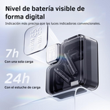 Audifonos inalámbricos QCY Melobus Neo T31, Bluetooth 5.3, 4 microfonos integrados ENC, diseño transparente, pantalla LED y conexión dual - Orro Home Perú
