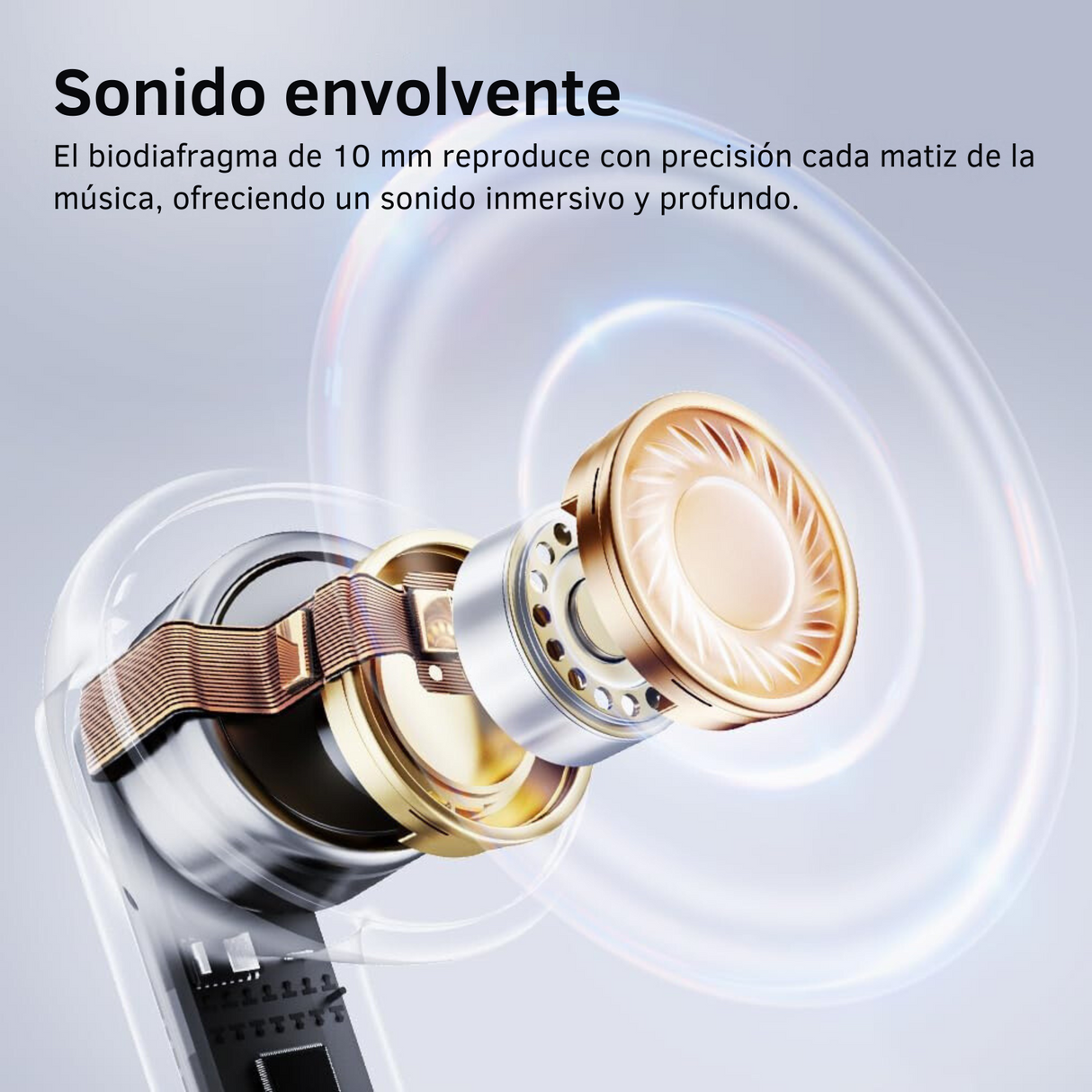 Audifonos inalámbricos QCY Melobus Neo T31, Bluetooth 5.3, 4 microfonos integrados ENC, diseño transparente, pantalla LED y conexión dual - Orro Home Perú