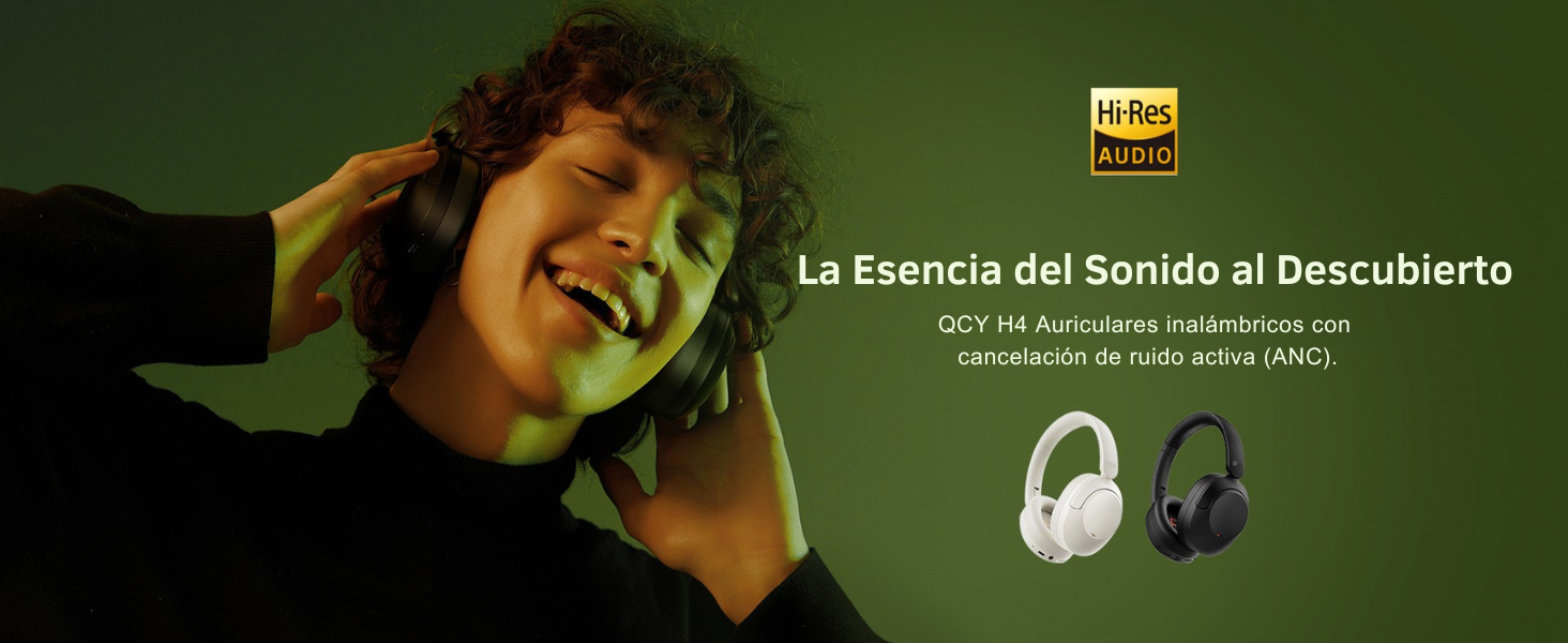 Conexión Bluetooth 5.3  QCY H4 original, incluye cable y manual. QCY H4, QCY H4 Pro, QCY HT07, QCY H4 Perú, QCY H4 ANC, QCY H4 precio Perú