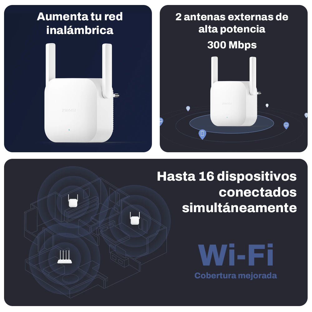 Repetidor Wifi Xiaomi Range Extender N300 300Mbps - Orro Home Perú